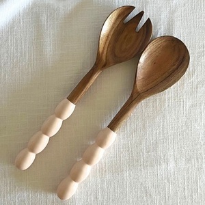 Ensemble de couverts de service en résine et bois unique pour la maison et l'hôtel – Ensemble de couverts en bois rustique moderne pour la cuisine et la décoration de table - Product Image 6