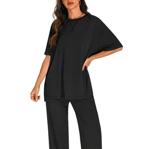 Custom Logo Printing Co-ord <b>Set</b> For Women With Pocket Coordinated Lounge Outfit Casual Comfort Wear Women's <b>Sets</b> Two Piece <b>Set</b> - Product Image 5