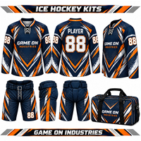 Tenues de hockey sur glace pour hommes de haute qualité, kits et maillots de hockey personnalisables, fabrication OEM, ensemble uniforme de hockey sur glace pour équipe et club, pour l'entraînement