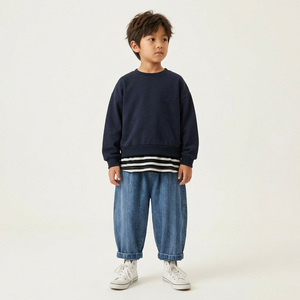 กางเกงคาร์โก้เด็กชายสีกากีพิมพ์โลโก้ตามสั่ง ทรงหลวม ขากว้าง ผ้าฝ้าย สไตล์ลำลอง แฟชั่นฤดูใบไม้ร่วง กางเกงคาร์โก้เด็กทรงหลวม - Product Image 4