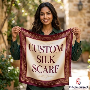 Écharpe carrée imprimée personnalisée de qualité supérieure, marque privée, écharpe de mode, fabricant de textiles OEM ODM sur mesure - Product Image 1