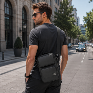 Bolso Bandolera TRUST DEFENDER de Alta Calidad, Impermeable, con Botones, para Hombro/Pecho/Mensajero, Estilo Urbano, Unisex, para Hombre y Mujer - Product Image 5