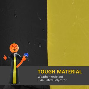 Fantasma Gonfiabile di Halloween a Forma di Testa di Zucca in PVC da 3 Metri con LED e Martello, Decorazione Gonfiabile per Interni ed Esterni - Product Image 5