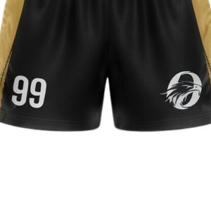Maillot de handball pour hommes, noir et or, deux tons, manches courtes, vêtements de sport athlétiques, polyester, vêtements d'entraînement pour les matchs - Product Image 5