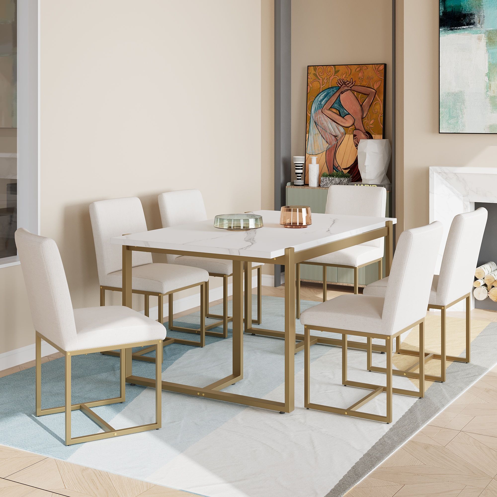 Golden+White Color