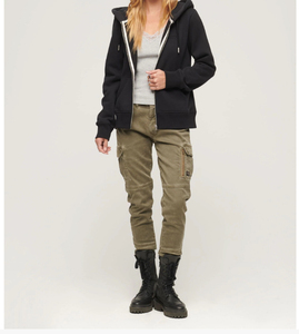 Sweat-shirt à capuche zippé noir pour femme, en molleton, avec poches, style streetwear décontracté personnalisé, vêtements pour femme - Product Image 4