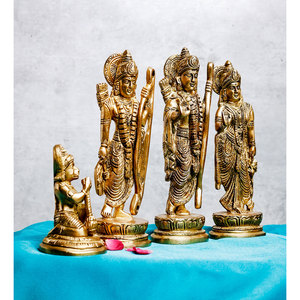 รูปปั้นทองเหลืองสไตล์โมเดิร์นทำด้วยมือ-ดาร์บาร์ราราอินเดียแบบดั้งเดิมได้รับการออกแบบอย่างสวยงามสำหรับงานแต่งงานวันเกิด - Product Image 3