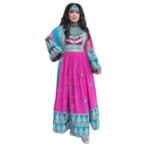 Nouvelles robes de mariée ethniques entièrement brodées pour femmes au meilleur prix de gros, véritable robe afghane à manches longues en vente - Product Image 1