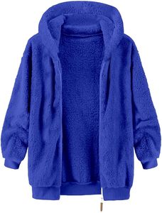 Fuzzy Sweatshirts for Men Winter Sherpa <b>Fleece</b> <b>Jacket</b> Warm Zipper Hoodie <b>Jacket</b> Oversized <b>Fluffy</b> Hoodie Coat Pockets - Product Image 3