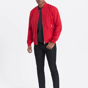 เสื้อแจ็คเก็ตบอมเบอร์สีขาวสำหรับผู้ชาย ยี่ห้อ FAST MART INDUSTRY คุณภาพเยี่ยม เป็นมิตรกับสิ่งแวดล้อม กันลม แห้งเร็ว ระบายอากาศได้ดี ปิดด้วยซิป รับสั่งทำ - Product Image 1