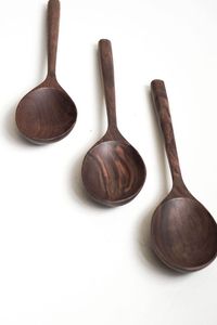 Premium Handcrafted Eco-Friendly Teak & Mango Wood Kitchen Tableware Customized Spoons with <b>Mirror</b> Polish Long Handle Made India - Product Image 3