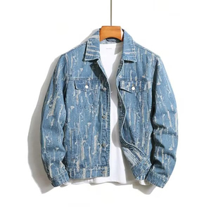 Most Comfortable <b>Custom</b> Color High Quality Men's Winter <b>Denim</b> <b>Jackets</b> <b>Custom</b> Front Quick Dry Breathable Design-Wholesale Price - Product Image 1