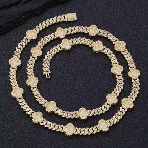 Moissanite Diamond Prong Cuban Link Chain Necklace Solid 925 Sterling Silver with Rhodium Finish Passes Diamond Tester - Product Image 3