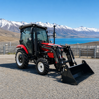 Tracteur agricole à roues 4x4 Invincible 80HP avec cabine climatisée, forte pression hydraulique, capacité de levage élevée pour l'agriculture moderne