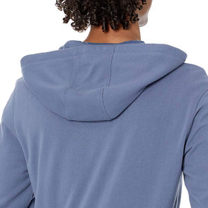 Sudadera con capucha de cremallera completa con logo personalizado, térmica, de felpa francesa, bordada, transpirable, lisa, corta, de mezcla de algodón, básicas para invierno, teñida - Product Image 6