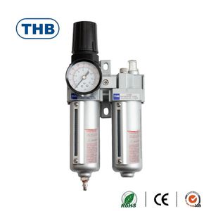 Válvula de Drenaje Semiautomática de Aleación de Aluminio C53, Combo Modular FRL (F+R+L) de Liberación Rápida, Filtro, Regulador y Lubricador - Product Image 3