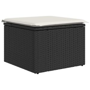 Conjunto de Sofás de Jardín en Blanco Crema y Negro - Product Image 5