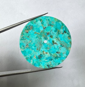Cadran de montre en pierre naturelle turquoise composite de 21,50 mm, cadran personnalisé NH35 NH36 ETA 2824 PT5000 ST2130 a K Gems Model Dial-10023w - Product Image 3