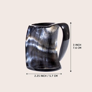 Jarra de Cerveza de Cuerno Auténtico Hecha a Mano con Asa de Cuerno, Fácil de Limpiar, Ideal para Fiestas, Bares y Regalos - Product Image 3