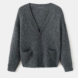 Customized Your Own Design Custom Embroidery Printed Winter Men <b>Cardigans</b> 100% Wool <b>Thick</b> 2025 New Arrival - Product Image 1