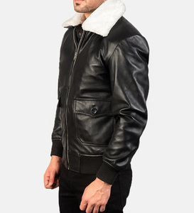 Chaqueta de Motociclista para Hombre, Estilo Vintage Retro, Casual, Resistente al Viento, de Cuero PU, con Cierre de Cremallera y Logotipo Frontal, Venta al Por Mayor, Primavera-Otoño - Product Image 2