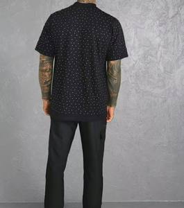 Camiseta Oversize de Algodón 100% Tejido con Diseño Estrellado Personalizado, Pedrería Termotransferible, Anti-UV, Hombro Caído y Tejido Grueso para Hombre y Mujer - Product Image 1