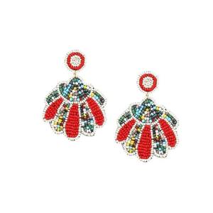 Ladies Fashion Party Wear <b>Beaded</b> Embroidery Earring Personal Gift <b>Set</b> New Year Promotional Novelty Convenient - Product Image 1