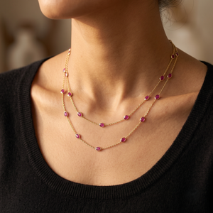 High Quality Handmade Jewelry Natural Ruby Oval Cut Gemstone Bezel Set Gold Plated Pendant Necklace <b>Gift</b> for Womens - Product Image 5
