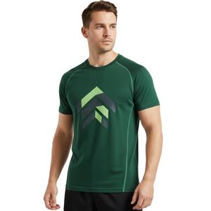 T-shirts à col rond slim fit pour hommes, tissu léger et respirant, vêtements décontractés pour tous les jours, coupe confortable, fournisseur en gros OEM - Product Image 2