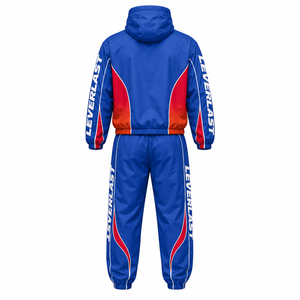 Ropa Deportiva con Franjas Reflectantes de Poliéster con Logotipo Personalizado, Trajes Cortavientos para Hombre, Ropa Deportiva Impermeable Delgada, Chándal Unisex - Product Image 3