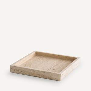 ถาดหินอ่อนทรงสี่เหลี่ยมสีเบจขายดี ใช้จัดระเบียบ เสิร์ฟ และตกแต่งบ้าน - Product Image 5