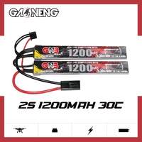 Baterai Li-po GNB GAONENG 1200MAH 2S 7.4V 30C 60C Baterai LiPo RC Standar Profesional Baterai AirSoft Konektor Mini Tamiya