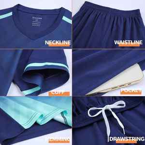 Ventes en gros d'uniformes résistants à la décoloration, ensembles de maillots et shorts en jersey interlock durables, uniformes de football personnalisés - Product Image 6
