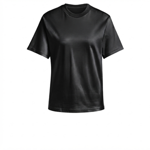 T-shirt de sport respirant à col en V et manches courtes pour femme, avec logo personnalisé imprimé sur toile, coupe ajustée et courte - Product Image 2