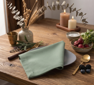 Solid <b>Linen</b> Table <b>Napkin</b> Rectangle Hemstitch Dinner Cloth Reusable Machine Washable for Wedding Restaurant Home - Product Image 4