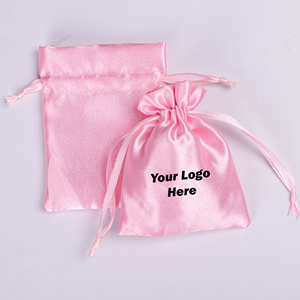 Handcrafted Soft Silk-Cotton <b>Pouch</b> Satin <b>Drawstring</b> Small Bag With Custom Logo For Wedding Favors And Branding - Product Image 5