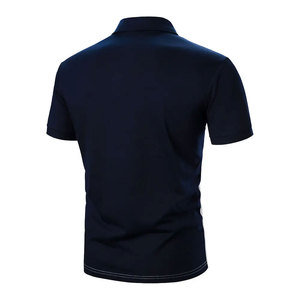 Chemises polo en coton personnalisées à manches courtes pour le golf, vente en gros, tissu tricoté sur mesure, tailles plus grandes pour hommes - Product Image 2