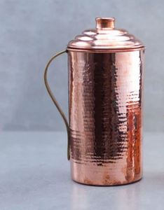 Ensemble de carafes en cuivre pour une routine quotidienne saine, service d'eau, ensemble métallique avec verres, durable, réutilisable, vaisselle de cuisine et de salle à manger - Product Image 4