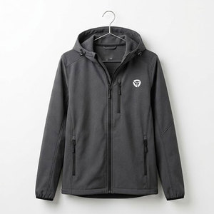 Chaqueta de invierno softshell personalizada para hombre, duradera, con cremallera completa, diseñada para senderismo, camping y actividades diarias. - Product Image 1