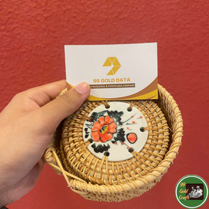 Bandeja de mimbre/trenzado de ratán natural para colocar bebidas en la mesa, decoración del hogar, artesanía de Vietnam, exportación, pedido al por mayor - Product Image 1