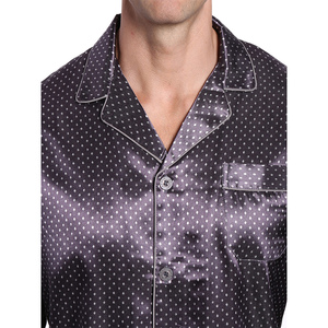 Conjunto de Pijama de Seda para Hombre de Alta Calidad, Manga Larga, Color Sólido, Suave, 100% Seda, Transpirable, Ropa de Dormir para Invierno - Product Image 4