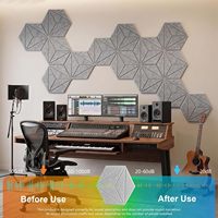 Revêtement mural acoustique décoratif en fibre de polyester à fentes hexagonales modernes pour l'absorption du son, idéal pour les hôtels et les cinémas