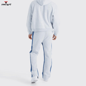 Ensemble de survêtement décontracté personnalisé de haute qualité en coton 100% pour homme, respirant, grande taille, avec capuche, pantalon de jogging et sweat-shirt - Product Image 2