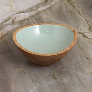 Premium Wholesale Eco-friendly Wooden Enamel Bowl-Restaurant Hotel Catering Use Dishwasher <b>Freezer</b> Safe Customizable Color Logo - Product Image 4