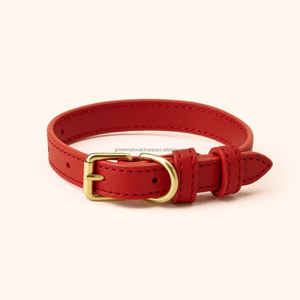 Collar de cuero para perros hecho a mano, personalizado, en todos los tamaños, con hardware antioxidante - Product Image 4