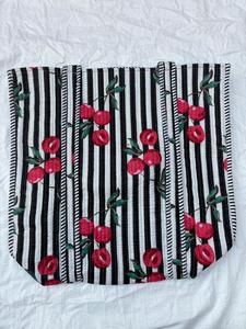 Handmade Quilted Cotton Tote Bag Eco Friendly Reusable Shopping Carry Bag Stylish Durable Everyday Cotton Tote - Product Image 2