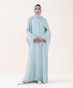 Nueva Colección de Vestidos Abaya para Mujer, Abaya Sencilla Cerrada, Abaya Lisa, Vestido Musulmán para Mujer, Ropa Islámica de Lino, Túnica para Mujer - Product Image 5
