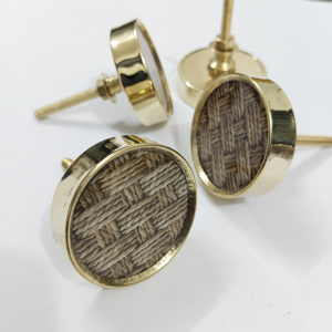 Antique Natural Grass Door <b>Knobs</b> Brass Framed Multi-Purpose Nordic Cabinets Wardrobe/Dresser <b>Knobs</b> <b>Adjustable</b> Features Drawers - Product Image 6