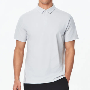 Lightweight Breathable Sports T shirts with Collar Custom Brand Label & <b>Tag</b> Three Button Half Sleeve Golf Tees Bulk Spandex Polo - Product Image 2