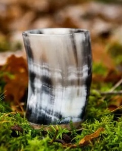 Verre à shot en agate naturelle de qualité export, design antique, fait main, pour bar, idéal comme coupe à boire en corne d'Agate. - Product Image 6